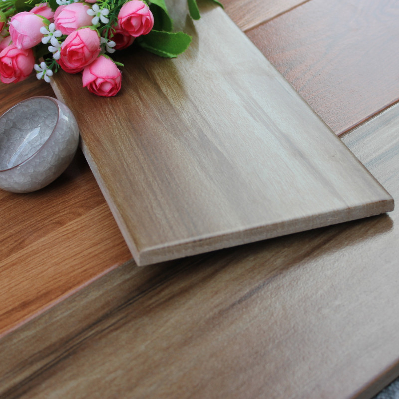 Living room sleeper wood grain brick room floor tile balcony 150x600 deep grey imitation ancient magnetic brick anti-slip and abrasion resistant floor tile