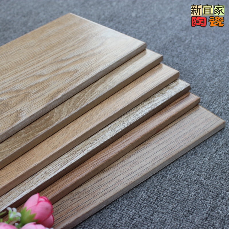 Ground Floor Brick Mall Anti Slip Brick 150x600 Wood Grain Brick Tile Full Porcelain Imitation Solid Wood Floor floor room Bedroom resistant