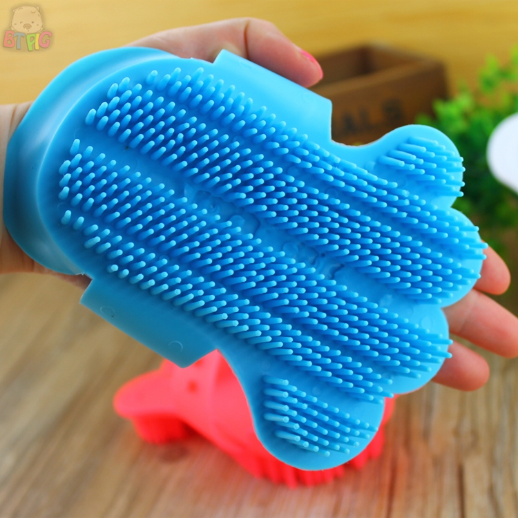 Vật nuôi làm sạch bàn chải con chó tắm bàn chải làm sạch vẻ đẹp cung cấp vật nuôi tắm massage bàn chải con chó tắm bàn chải mèo tắm bàn chải găng tay lấy lông rụng cho chó mèo