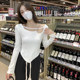 Sweet Spice Short Top Women's Clothing Design 2022 New Style Early Spring Pure Desire Chic Bottoming Shirt