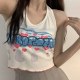 Summer milk sweet babes halter neck sleeveless vest suspenders pure desire top female small fresh white bottoming shirt