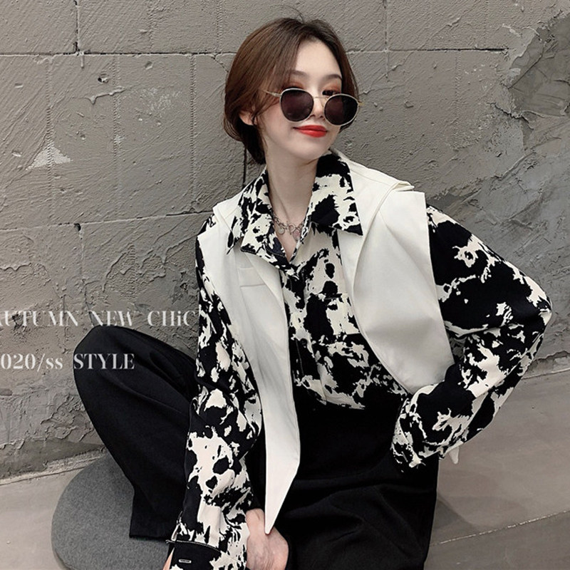 Port Wind retro chic fashion suit women's spring autumn season 2022 new net red small sub shawl shirt two-piece set