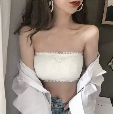 Spring and summer Korean version of chic breast wrap bottom anti-light chest strapless lace sexy lady white underwear student