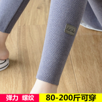 Threaded autumn leggings womens outer wear spring and autumn models can not ball fat mm plus size leggings 200 catties can not fall