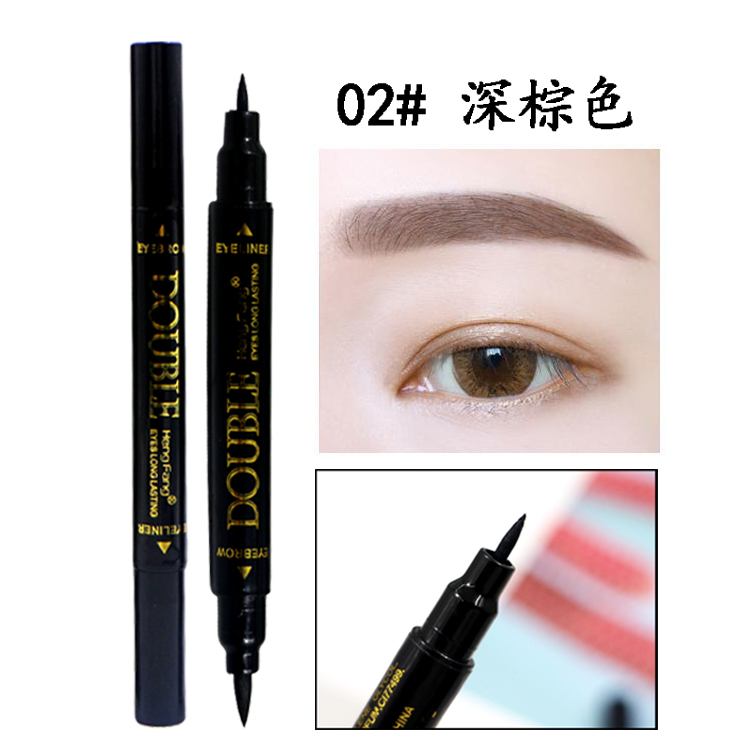 9.9 đôi đầu lỏng lông mày bút chì + bút kẻ mắt không thấm nước và mồ hôi kháng, không dễ dàng để thuốc tẩy, không nở, không thể bơi lilybyred kẻ mắt
