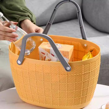 Hand-held shopping basket bath basket bath basket large supermarket grocery shopping basket storage basket outing picnic supplies