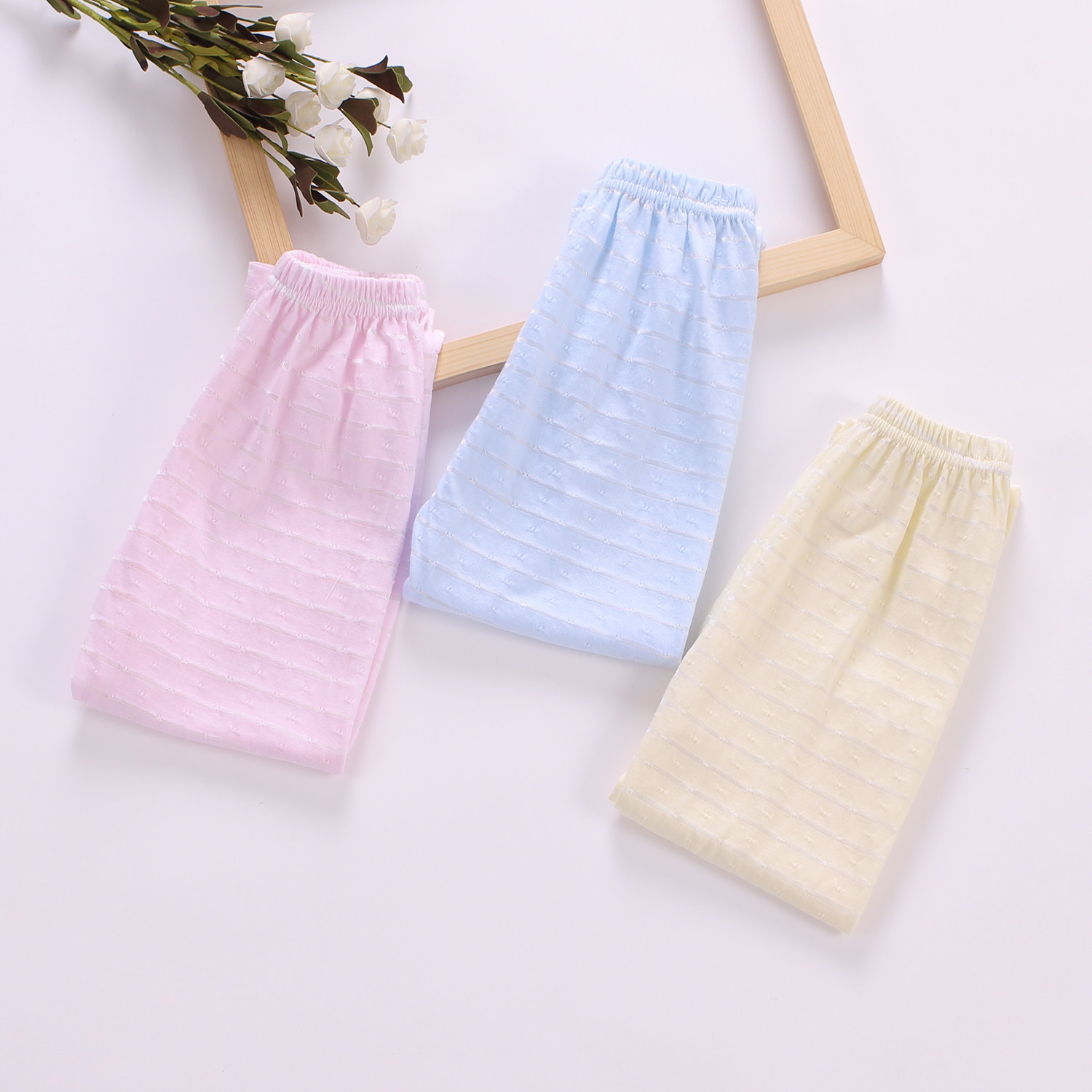 Children's mosquito pants summer dress boys and girls baby cotton Harlun pants bamboo cotton knife pajamas