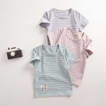 Childrens Short Sleeve T-shirt Boy and Childrens Baby Summer Girl Baby Short Cotton Pure Cotton Sleeved Child Clothing