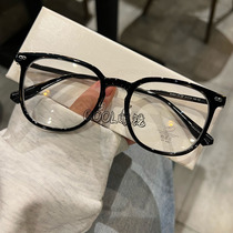 Little red book Black frame myopin glasses mesh frame full frame ultralight with myopia male and female anti-blue light lens