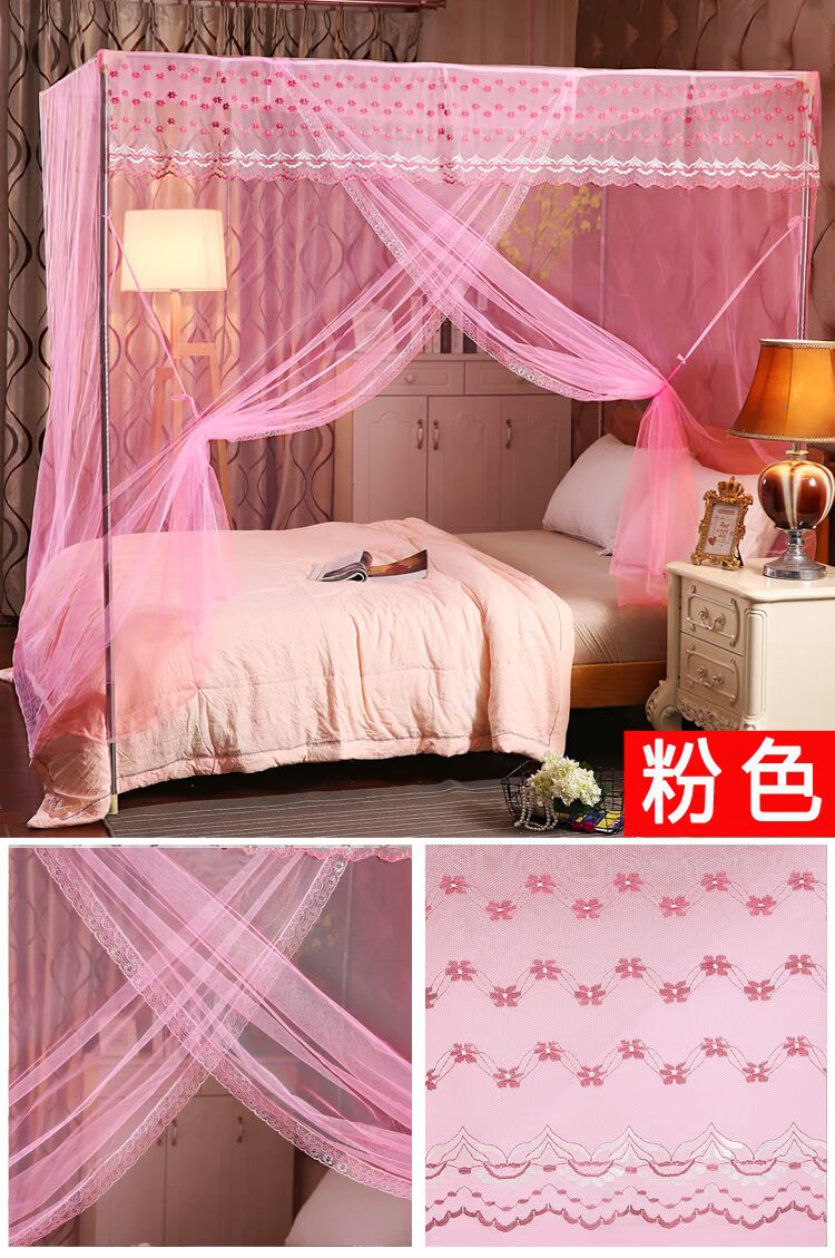 1.5m1.8 lưới mét đôi ba cửa dòng sàn nhà chiếm giường ký túc xá 1,0 m 1,2 m - Lưới chống muỗi mùng ngủ đẹp