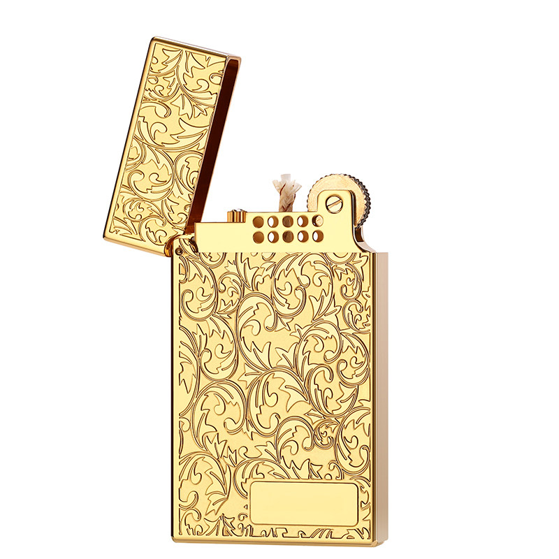 Maduro Total Copper Kerosene Lighter Men's High-end Precision Engraving Don Grass Lang Sound Personality Customised Grinding Wheels Louder