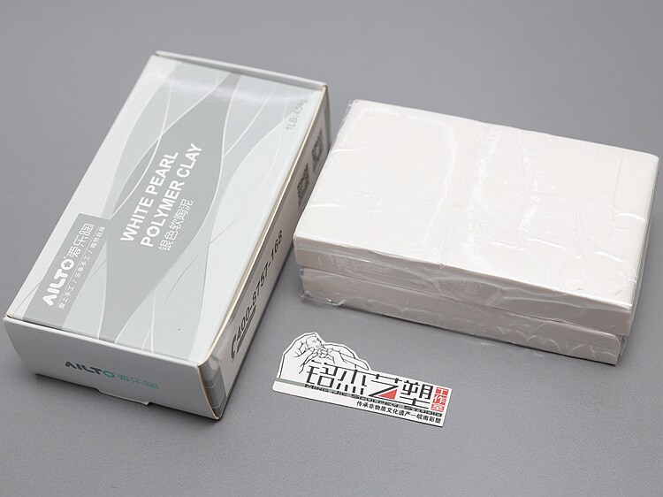 Name-art statue pearlescent white soft pottery clay handmade diy model Philharmonie Tao shiny pearl color -Taobao