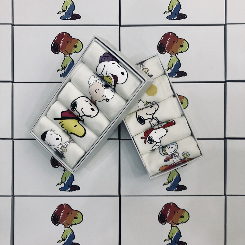 Summer New Snoopy All-Cotton Ankle Socks Japanese-Style Cartoon Print Unisex Couple Sports Socks