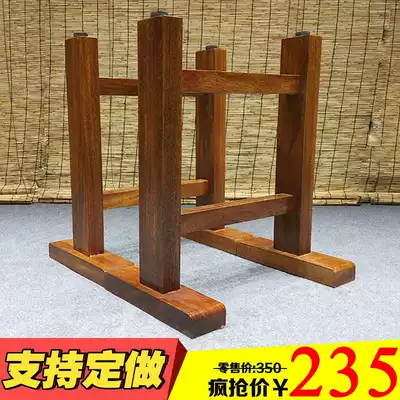 Solid wood table legs log large board bracket Ocamba flower walnut ebony black sandalwood I-shaped bracket tea table feet