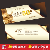 Barber Shop Leaflet Beauty Salon Hair cut voucher Experience Card Coupon Cash voucher Extension Card
