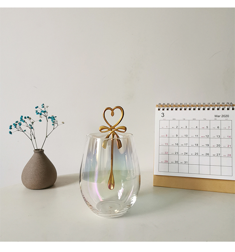 Day-style teenage girl's heart butterfly knot light and luxurious afternoon tea stirring spoon loving golden ear hanging spoon stirring spoon coffee spoon