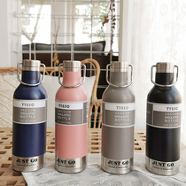  Nordic literature and art retro thermos cup male and female students stainless steel handy cup Korean version of fresh and simple Harajuku water cup