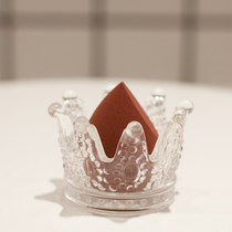  ins Nordic style creative small crown glass candlestick Ashtray jewelry storage plate Home fashion ornaments