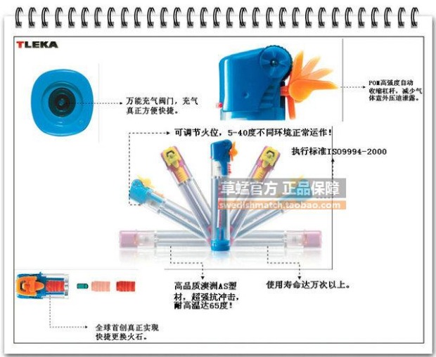 6 bật lửa nhiều màu Dickeli cơ thể bơm hơi TLEKA điều chỉnh lửa sáng tạo máy xay đá lửa hột quẹt khò