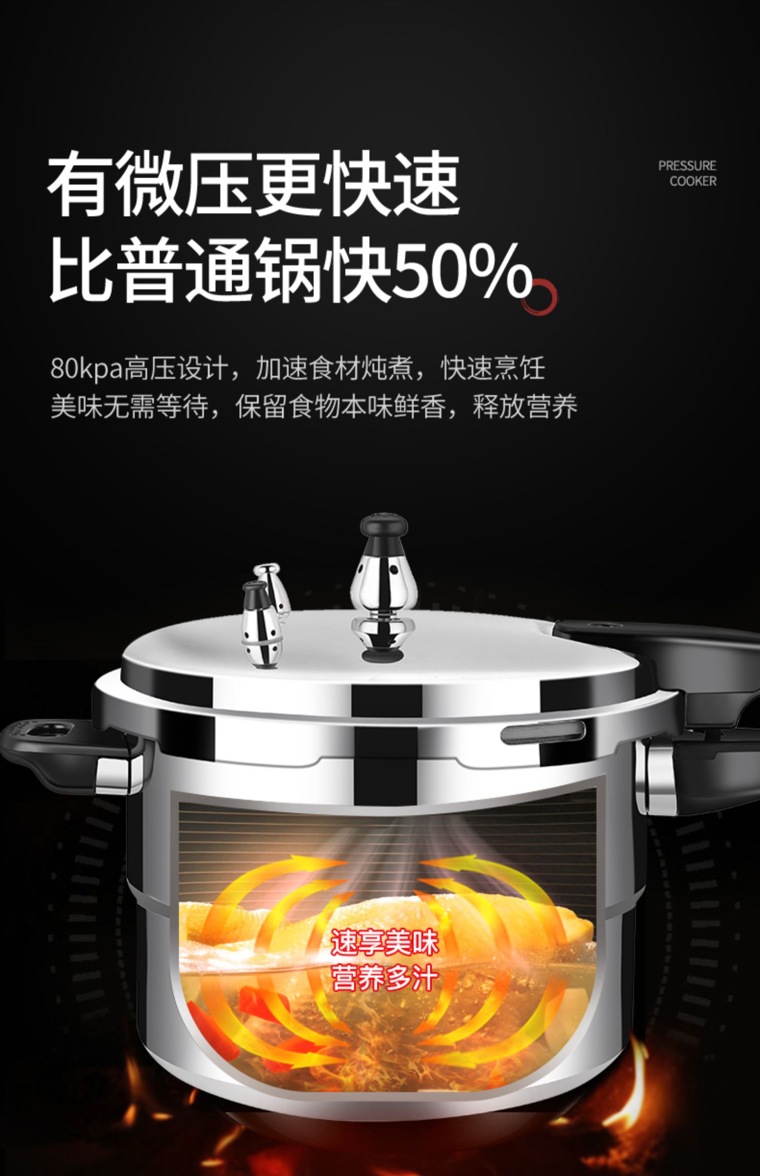 Pressure cooker commercial large-capacity gas induction cooker general explosion-proof large extra-large pressure cooker hotel dedicated