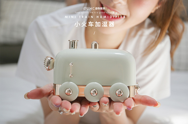 sử dụng máy phun sương mini Máy tạo độ ẩm nhỏ tàu retro văn học gió gió đỏ nhỏ siêu âm sương mù máy làm ẩm văn phòng nhà câm - Máy giữ ẩm máy tạo độ ẩm philiger