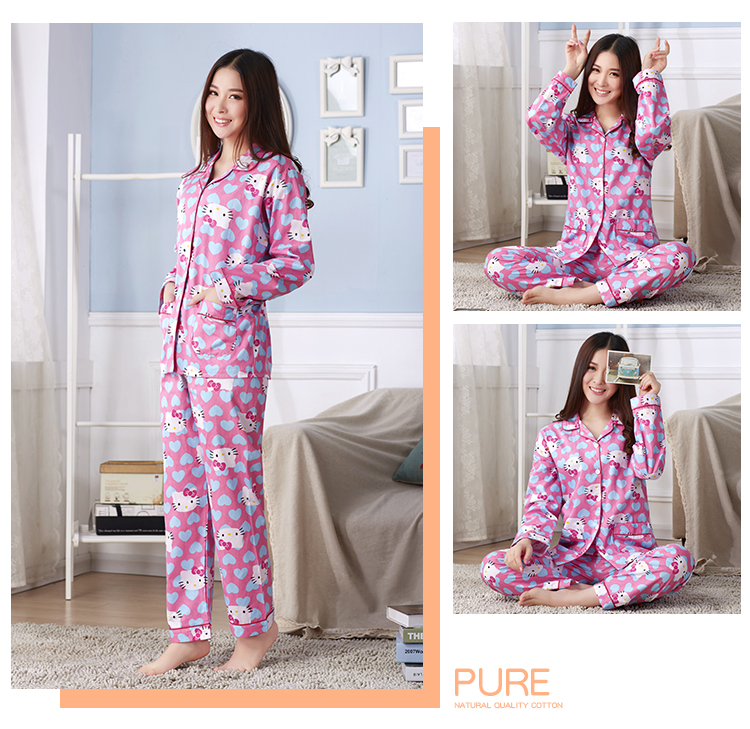 Mùa xuân và mùa thu bông đồ ngủ nữ cotton dài tay quần mùa hè mỏng đồ ngủ phù hợp với cardigan dệt bông dịch vụ nhà