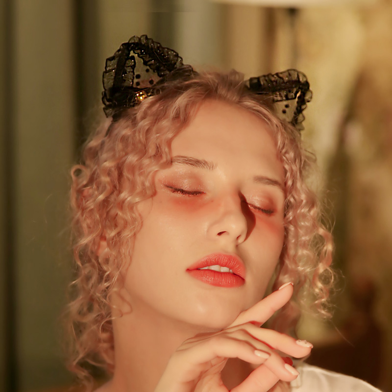 (Swap benefits) Little Wildcat Sexy Sexy Hair Band Cat Ear Hair Accessories Headband Cute Lace Accessories Saul
