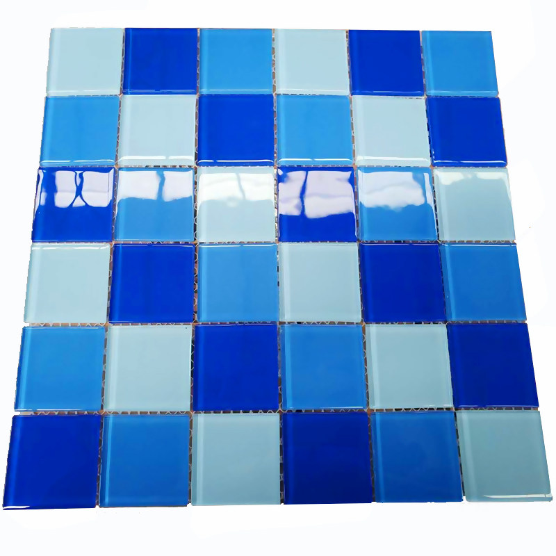 4 8 cm Granules of Tricolor Blue and White Crystal Glass Mosaic Tiles Pool Landscape Powder Room Bathroom