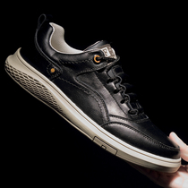 Xia Feng Mens Leather Skin Shoes Han Li Take Casual Shoes Mens Shoes Black Young Slippers