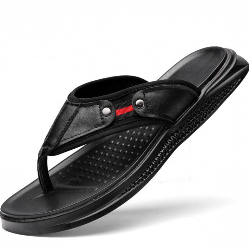 2020 new Korean version trendy men's slippers summer outwear herringbone tug men beach sandals Slippers Personality Sandals Outdoor