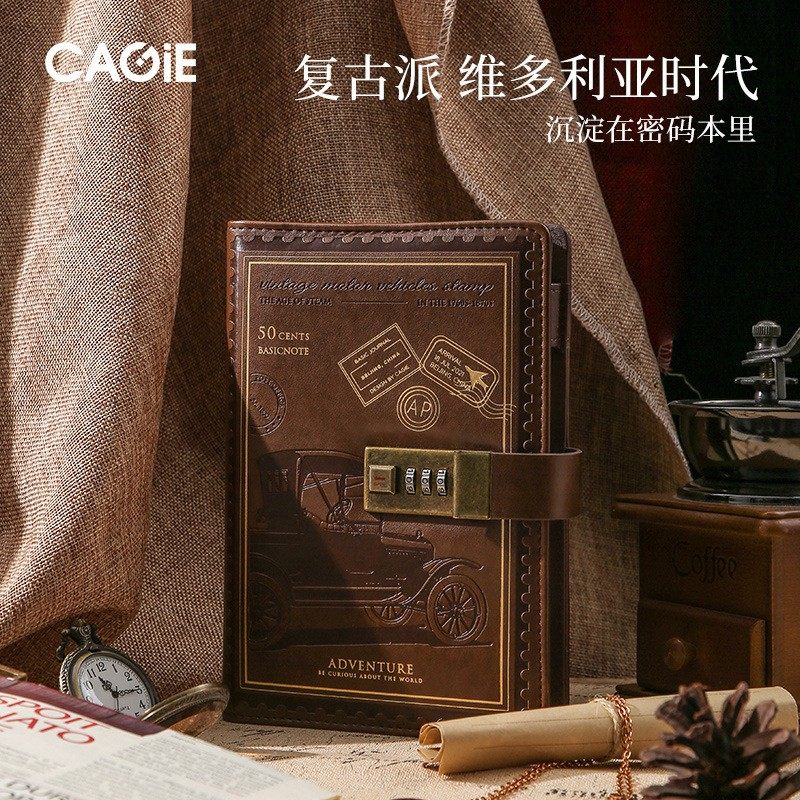 Retro Student Stationery Notebook B6 with lock diary book minimalist notepad Password for creative handbook customization