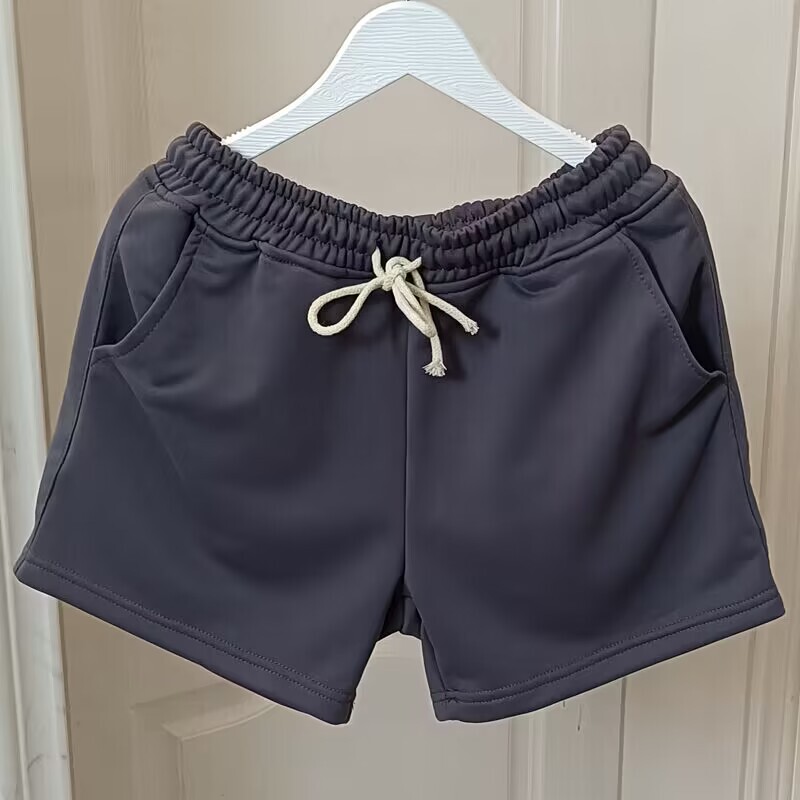 Men's Casual Three-Quarter Pants for Outdoor Wear, Simple Fitness Sports Shorts, Knee-Length or Shorter, Cotton Knit Shorts for Summer