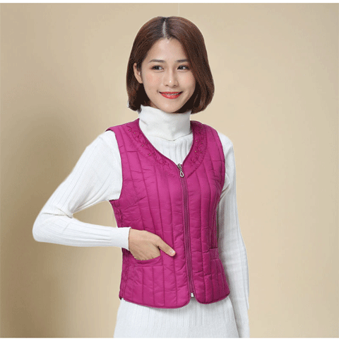 Bộ vest bó sát nữ mùa thu và mùa đông Những quý cô trung niên ngắn mặc vest cỡ lớn ấm áp với áo độn bông Slim thoi trang cong so