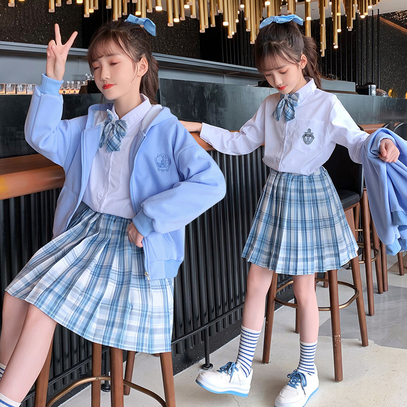 jk uniform skirt elementary school children's genuine fall girl zk group dress with a kreddink skirt child autumn winter gk suit