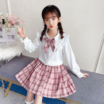 jk uniform skirt Primary School students genuine autumn girls zk group skirt kingdingk skirt children autumn and winter gk suit