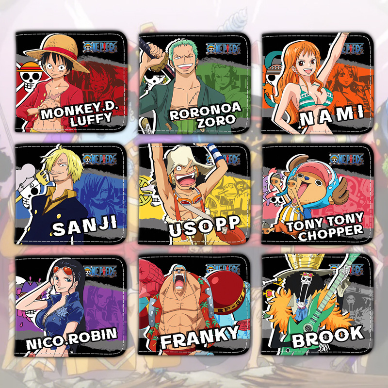 One Piece Merchandise Short Wallet 80% off Wallet Luffy Nami Chopper Zoro Sanji Robin