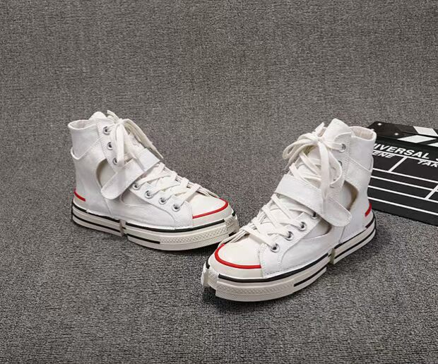 Giày ga châu Âu 2019 đầu xuân mới giày nữ đế dày với Velcro hoang dã giày cao giày thông thường - Giày cao gót mẫu giày thể thao nữ đẹp 2020