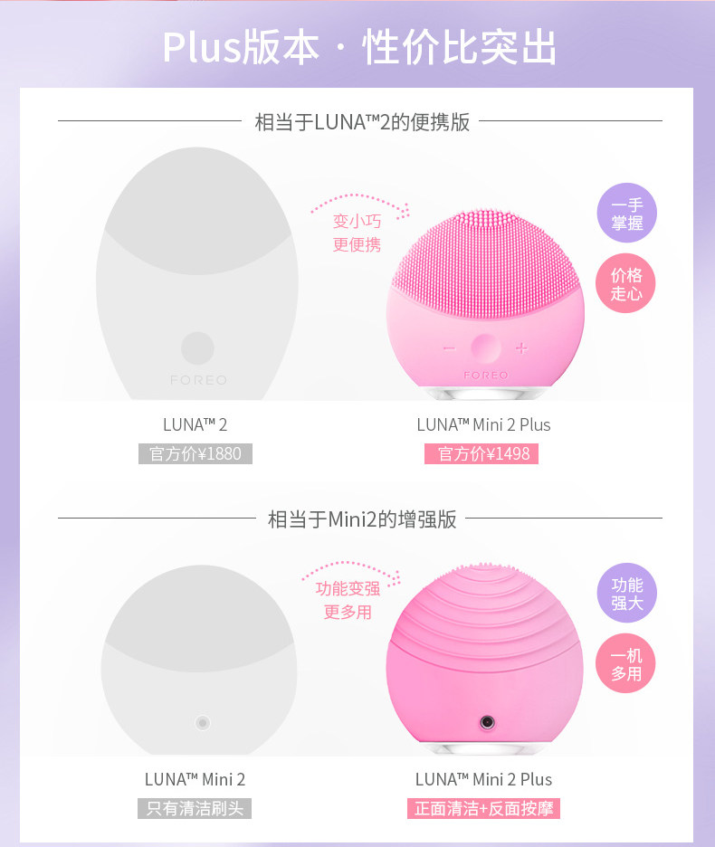 洗脸神器 FOREO LUNA mini2plus 洁面仪 图2