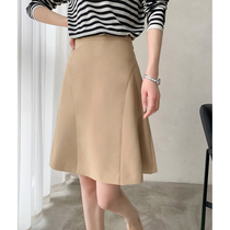 Mas Jiamin 2021 Spring Summer New products Japan Imports Triacetate Half Skirt Umbrella Skirt A Character Style Half Body Dress
