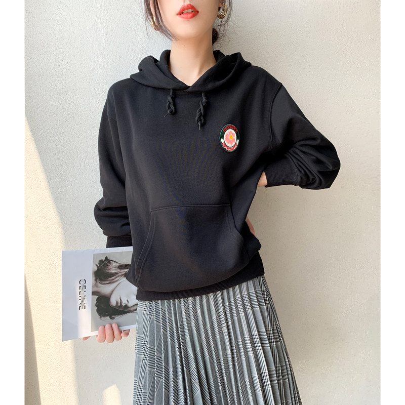 Ma's Jiamin 2020 new three-dimensional embroidered car label cotton loose with cap sports shirt Sports shirt 4 color