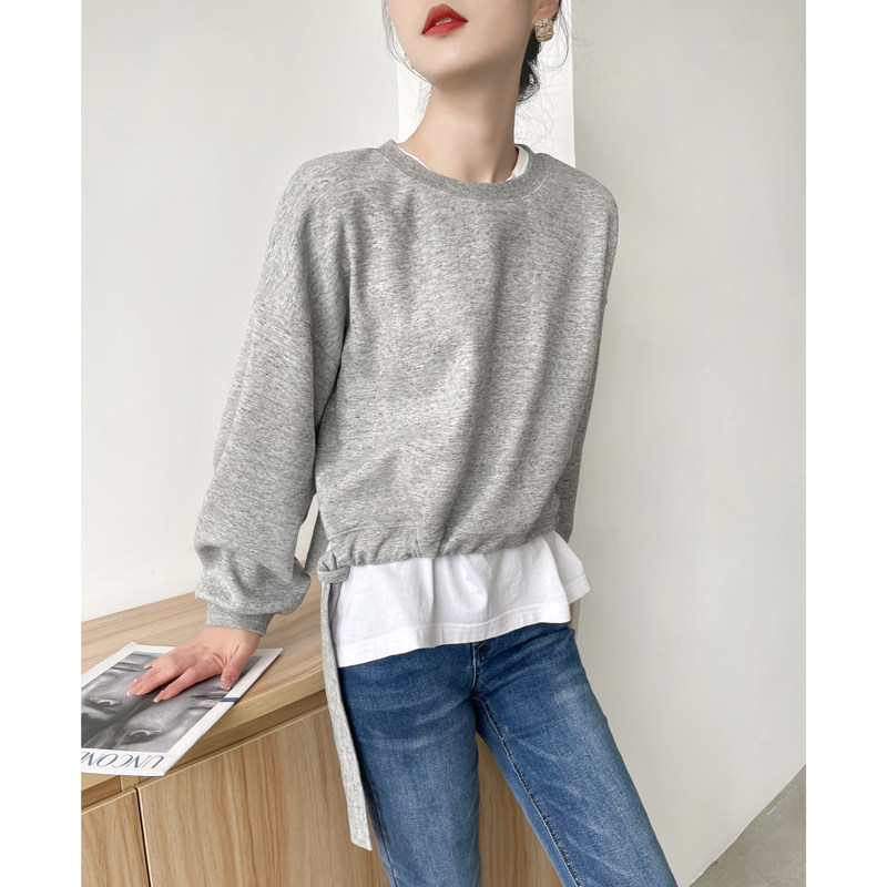 Ma's Jiamin loose sleeve head jacket long sleeve round collar cotton sweater fashion morden