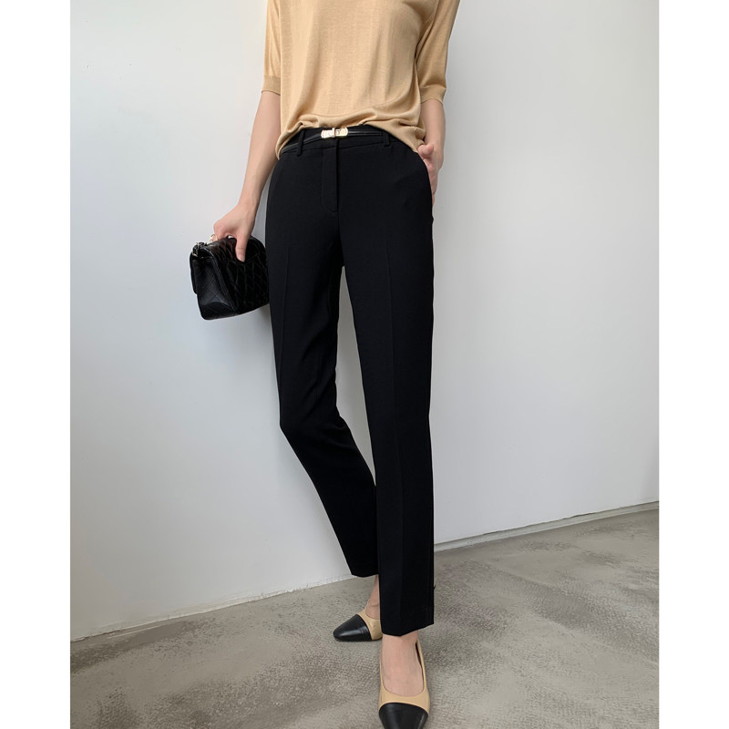 Mars Jiamin Japan imported triacetate cigarette pants pencil pants high waist nine pants
