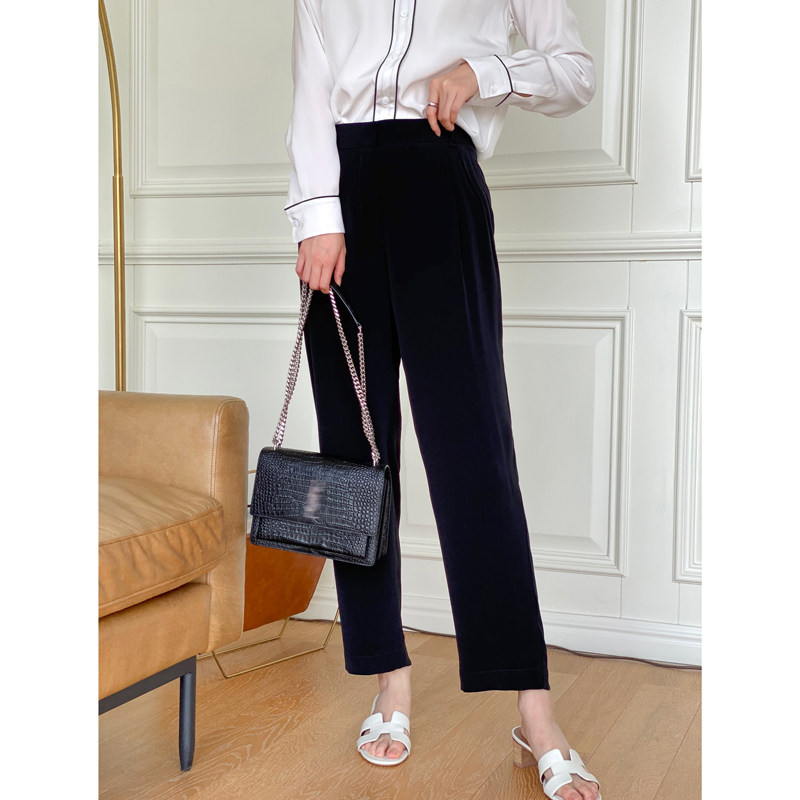 Ma's Jiamin New Pine Japan Imports Sanacetate Harun Pants Loose Casual Pants Satin Face Towards Nette Comfort