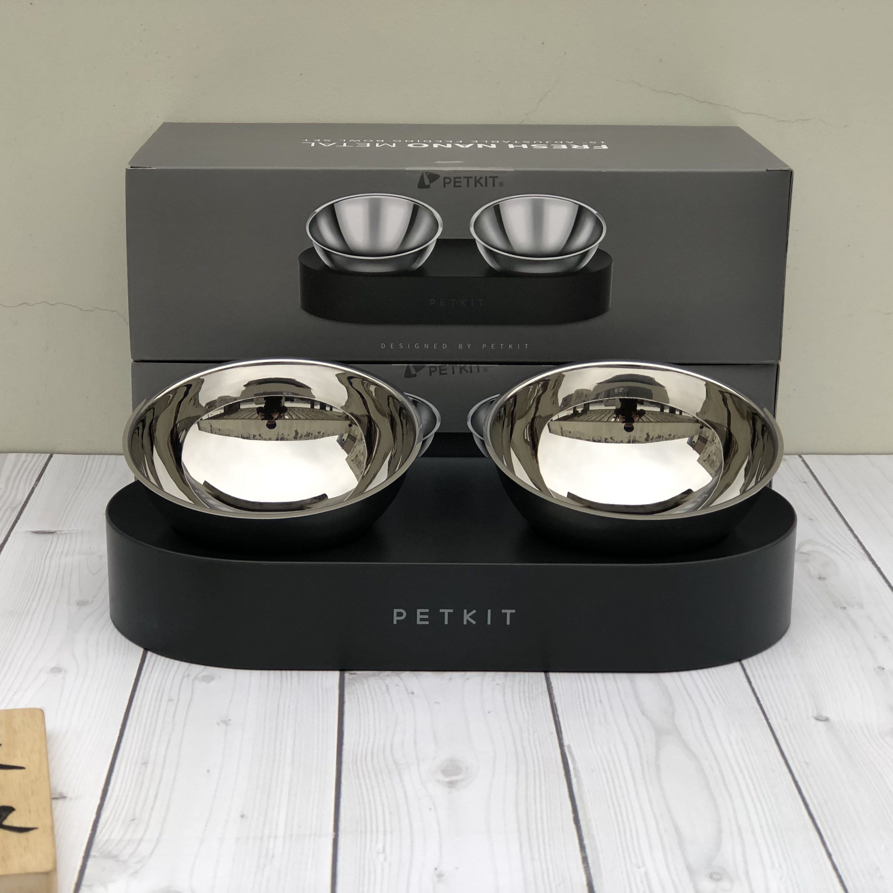 Small pepe 15 ° 15 degree adjustable stainless steel double bowl Cat Bowl dog Bowl Drinking Basin Small Dog Cat Inclined Bowl