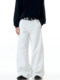 Verborgen American High Street Loose Straight White Jeans Cleanfit Washed Trendy Wide-Leg Pants