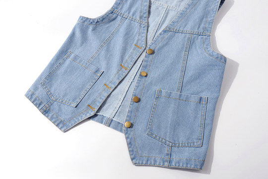 Spring and summer all-match denim vest women's short loose Korean version of the BF sleeveless jacket vest vest shoulder student tide