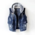 Mùa xuân và mùa thu Hàn Quốc phiên bản áo khoác denim trùm đầu mỏng nữ mùa hè ngắn vest mỏng vest vest không tay áo khoác dạ nữ ngắn Áo vest