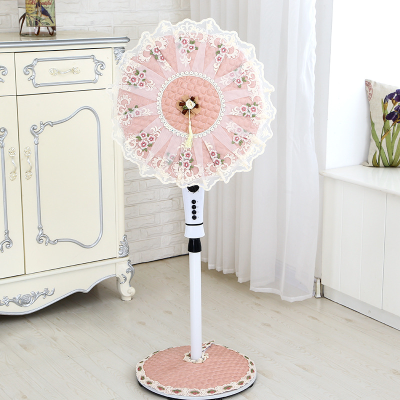 Fields Garden Shredds Lace Cloth Art Full Bag Electric Fan Hood Floor Fan Hood Dust Resistant 2 pieces of small Balcony Fan Hood