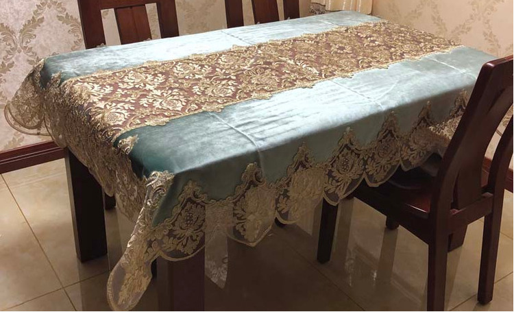 Phong cách châu Âu khăn trải bàn bàn ăn TV tủ bàn cà phê vải ren dài sáng lập, bàn gỗ tròn bao phủ trong pad vải Mỹ - Khăn trải bàn khăn trải bàn ghế gỗ