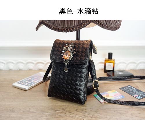 Bện điện thoại di động túi mini dây kéo Túi xách kim cương sang trọng túi đeo vai nhỏ túi nữ tui xach nu